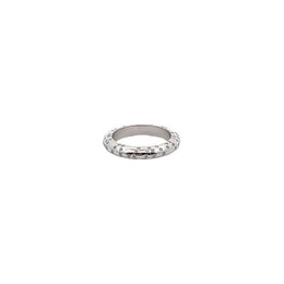 18kt White Gold Rounded Gypsy Set Diamond Gypsy Ring