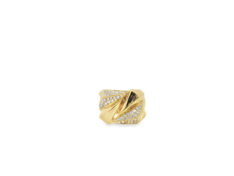 18kt Yellow Gold Angled Prism Ring