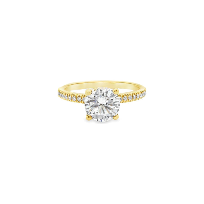 18kt Yellow Gold Cubic Zicronia Engagement Ring