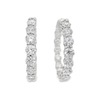 18kt White Gold Lab Grown Diamond Hoop Earrings