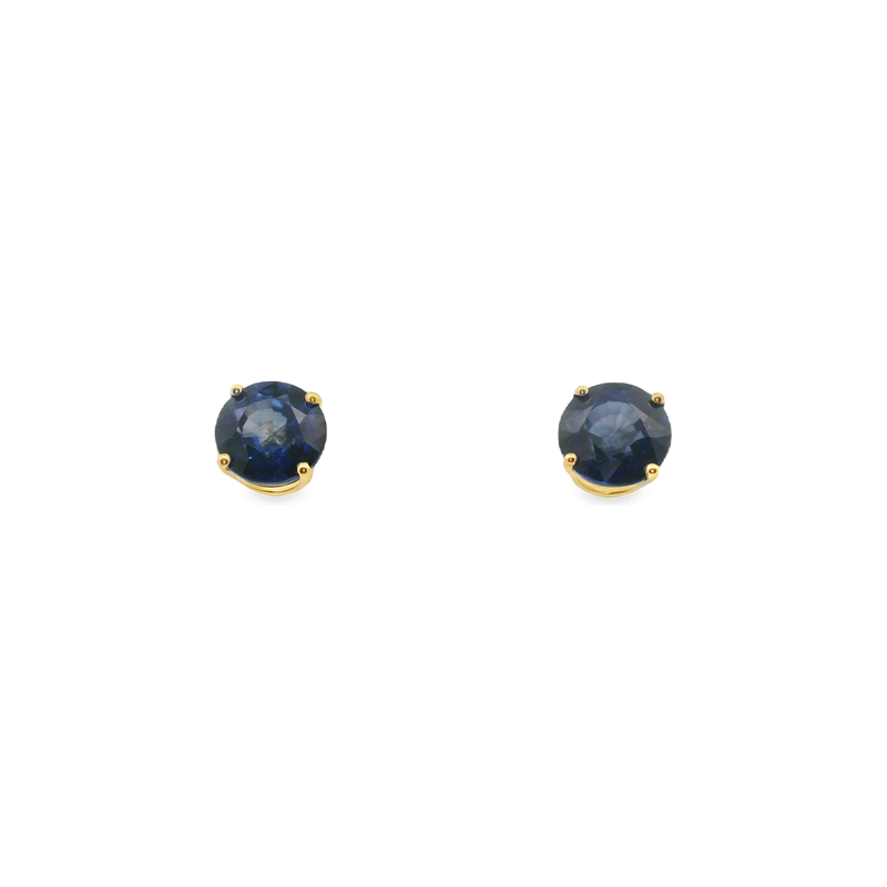 14kt Yellow Gold Re-Crystalized Sapphire Studs Earrings