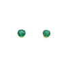 14kt Yellow Gold Re-Crystalized Emerald Studs Earrings