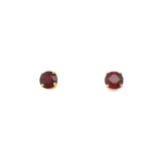 14kt Yellow Gold Re-Crystalized 3.92ct Rubies Studs Earrings