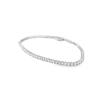 14kt White Gold 3.01ct Lab Grown Diamond Tennis Bracelet