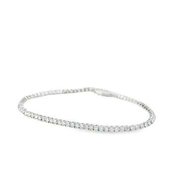 14kt White Gold 3.01ct Lab Grown Diamond Tennis Bracelet