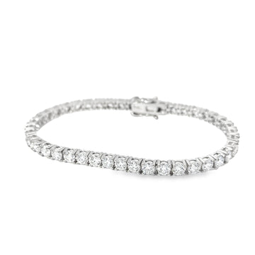 14kt White Gold 5ct Lab Grown Diamond Tennis Bracelet