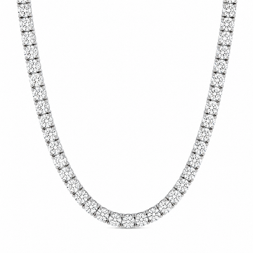 14kt White Gold 30ct Lab Grown Tennis Necklace