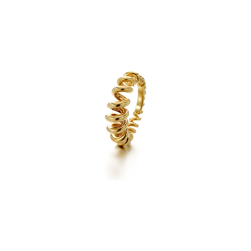 18kt Yellow Gold Tapered Slinkee Ring