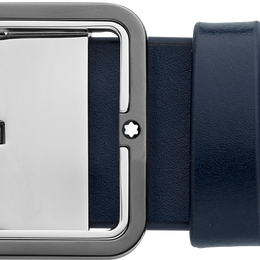 Montblanc Blue/grey 35 mm reversible leather belt