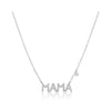 14kt White Gold Diamond Uppercase Mama Necklace