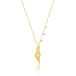 14kt Yellow Gold and Diamond Israel Necklace