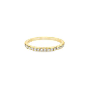 18kt Yellow Gold 1.3MM Optic Jacket Diamond Eternity Band