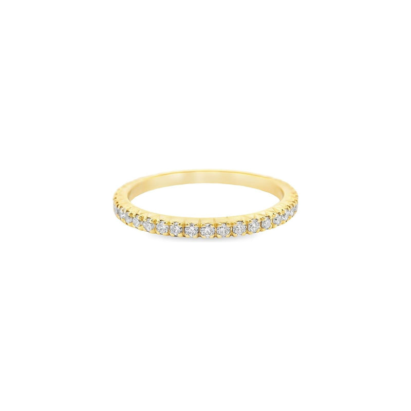 18kt Yellow Gold 1.3MM Optic Jacket Diamond Eternity Band