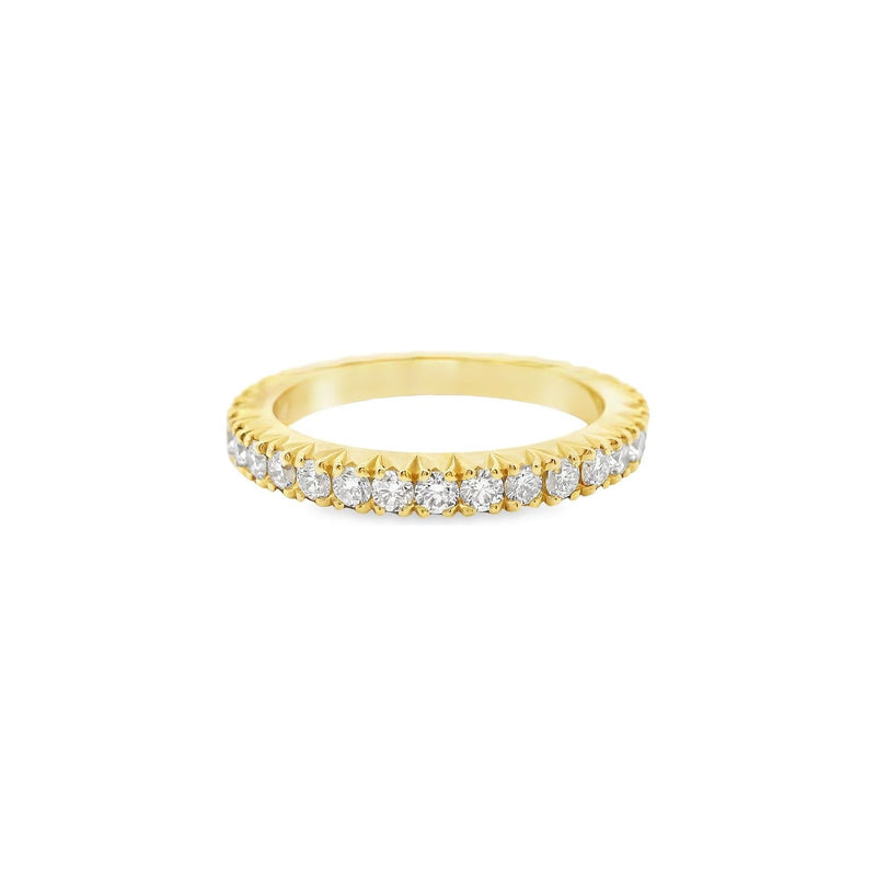 18kt Yellow Gold 1.9MM Optic Jacket Diamond Eternity Band