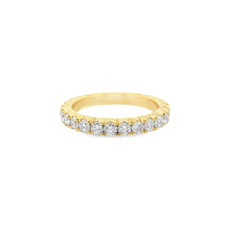 18kt Yellow Gold 2.3MM Optic Jacket Diamond Eternity Band