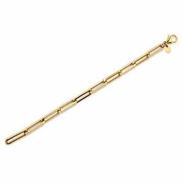 10kt Yellow Gold Paperclip Bracelet – 7 Inch
