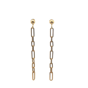 14kt Yellow Gold Small Paper Clip Earrings