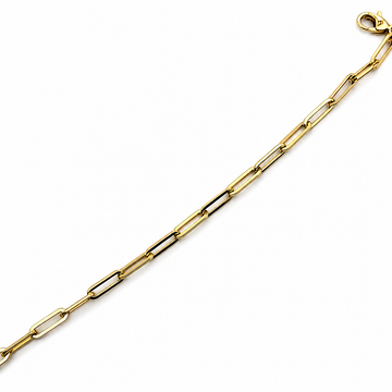 10kt Yellow Gold Paperclip Chain 20 Inch Necklace
