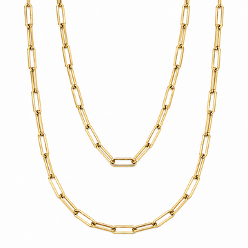 14kt Yellow Gold 38" Paperclip Necklace