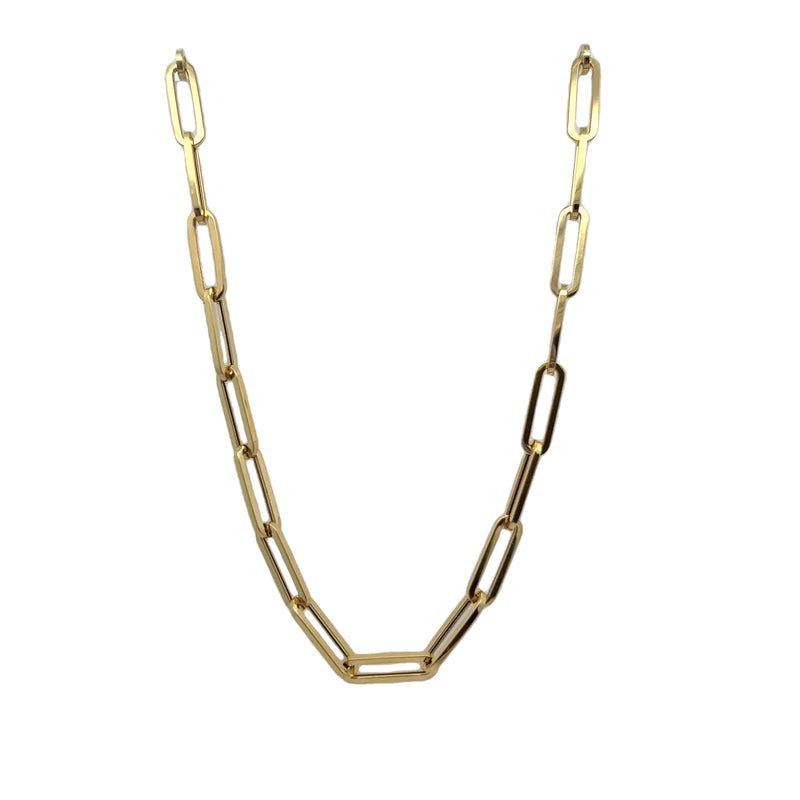 14kt Yellow Gold 18 Inch Medium Paper Clip Chain