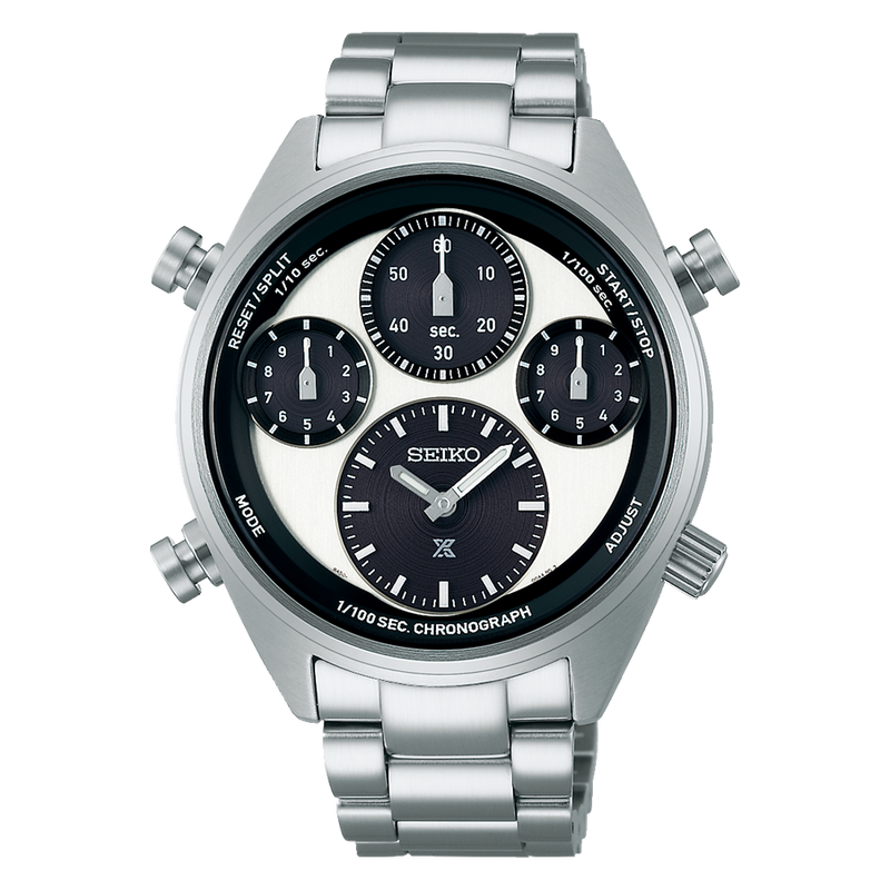 Seiko black 2025 solar chronograph