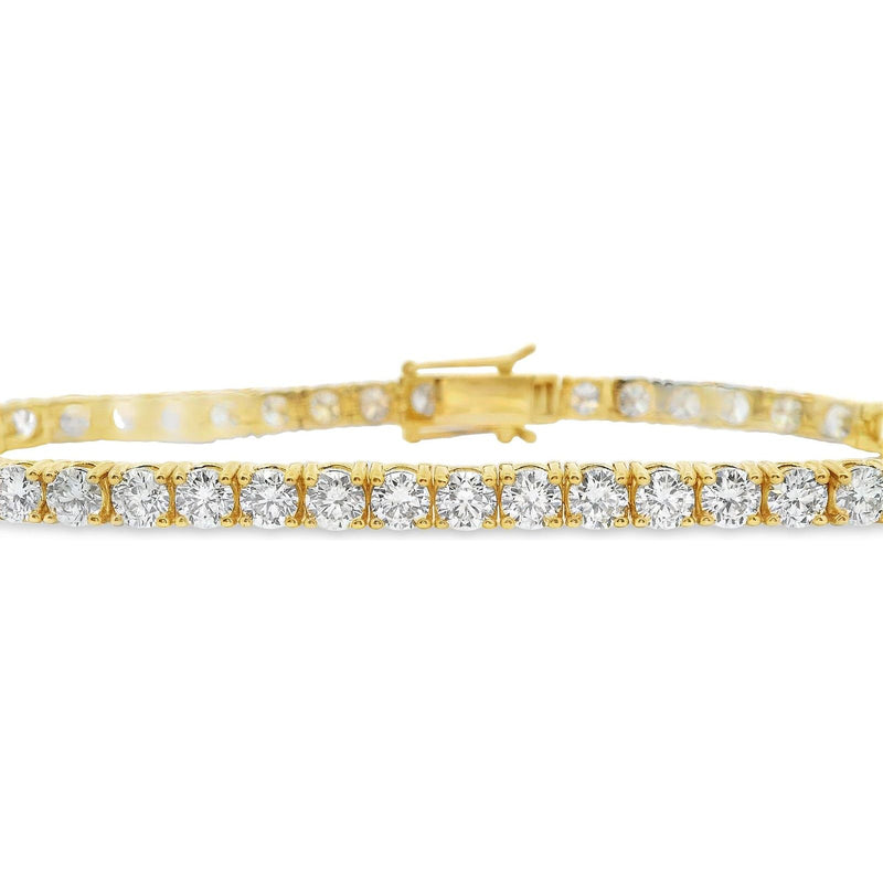 18kt Yellow Gold 8.50ct Diamond Tennis Bracelet