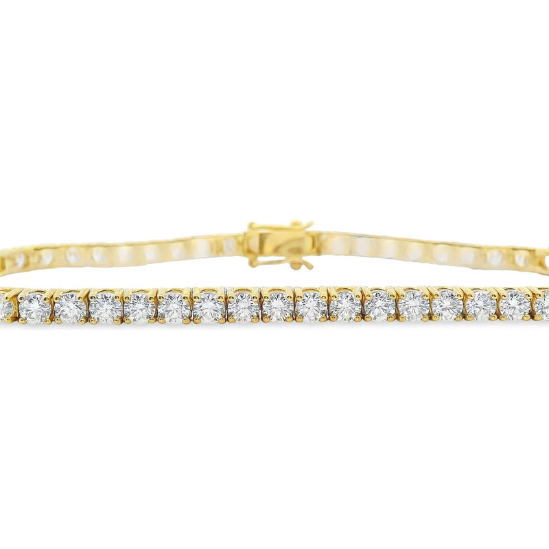 18kt Yellow Gold 6.15ct Diamond Tennis Bracelet