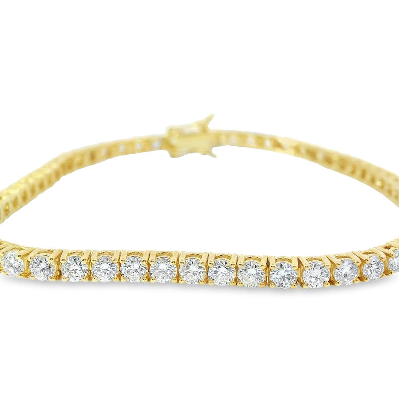 18kt Yellow Gold 4.65ct Diamond Tennis Bracelet