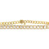 18kt Yellow Gold 4.55ct Emerald Cut Diamond Tennis Bracelet