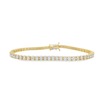 18kt Yellow Gold 3.87ct Diamond Tennis Bracelet