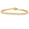14kt White Gold 4.31ct Bezel Diamond Tennis Bracelet