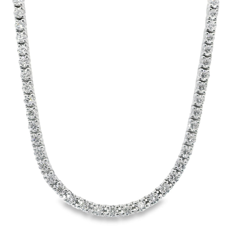 18kt White Gold .10ct Diamond Tennis Necklace