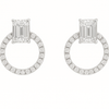 18kt Gold Open Circle Lab Grown Diamond Studs