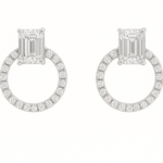 18kt Gold Open Circle Lab Grown Diamond Studs