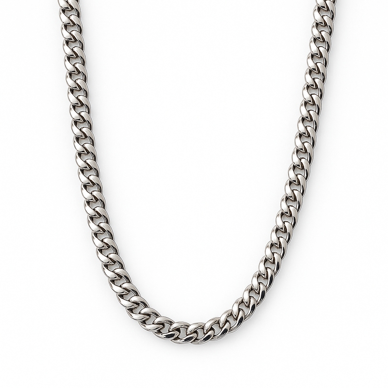 10kt White Gold 4.4mm Hollow 20" Curb Chain