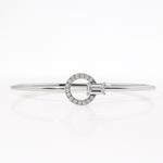 18kt White Gold 11.5mm Circle Diamond Bracelet