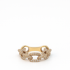 14kt Yellow Gold Rolling Pave Curb Link Ring