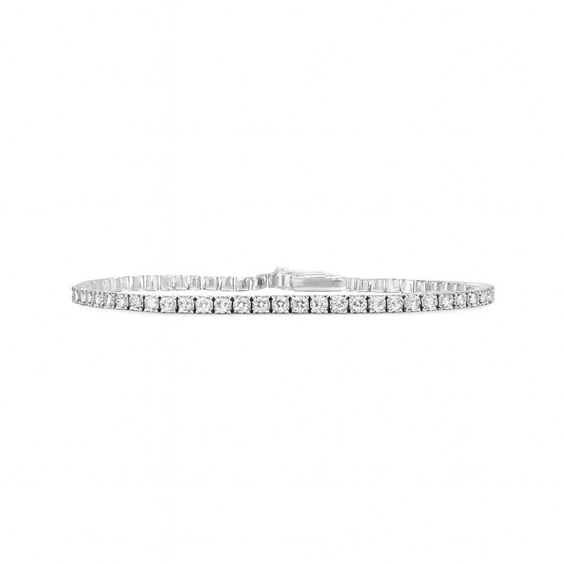 14kt White Gold 5.31ct Diamond Tennis Bracelet