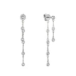 14kt White Gold Diamond by the Yard Drop Earrings