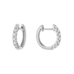 14kt Gold Diamond Hoop Earrings