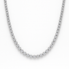 18kt Gold Illusion Setting 16" Diamond Tennis Necklace