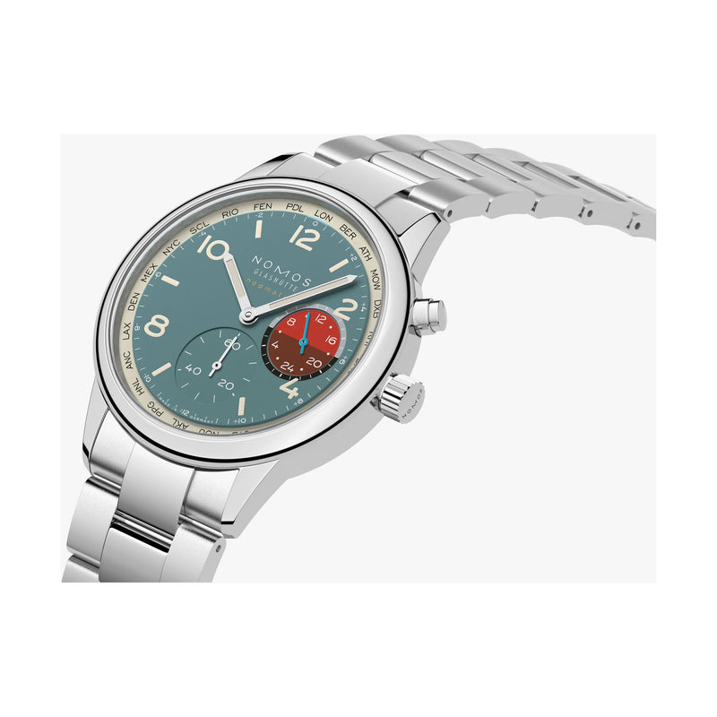 NOMOS Glashütte Club Sport Neomatik Worldtime Glacier