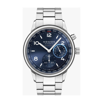 NOMOS Glashütte Club Sport Neomatik Worldtime Blue 790