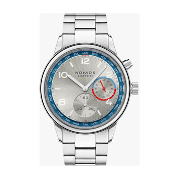 NOMOS Glashütte Club Sport Neomatik Worldtime Silver 791