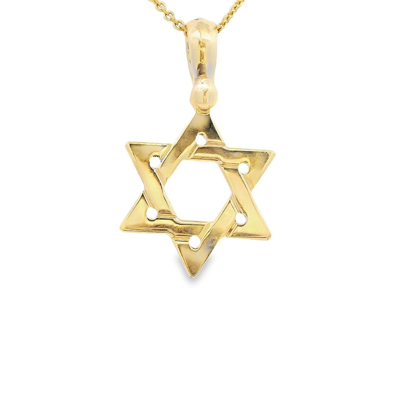 14kt Star Of David Yellow Gold Pendant