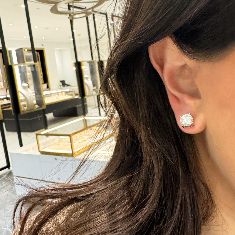 14kt White Gold 3.05ct Lab Grown Diamond Stud Earrings