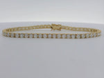 18kt Yellow Gold 5.52ct Diamond Tennis Bracelet