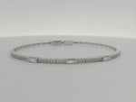 18kt White Gold Three Stone Baguette Bracelet