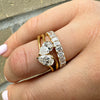 18kt Yellow Gold Toi Et Moi Pear Diamond Ring