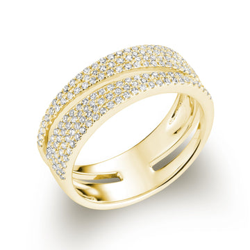 14kt Gold Open Taper Diamond Ring